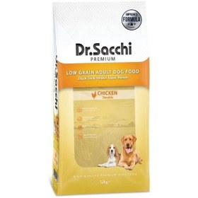 Resim Dr.Sacchi Premium Tavuklu Düşük Tahıllı Yetişkin Köpek Maması 12 Kg 
