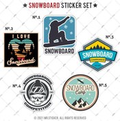 Resim Bay Etiket Hbgbdl4 Snowboard Sticker Seti 5 Parca 