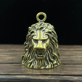Resim Rustik Aslan Çan Pendent, Vintage Metal Ev & Araba Süsleme, Dekoratif Aşağı Sarkan Çan, Güç Gerekmez, Noel Çanı 