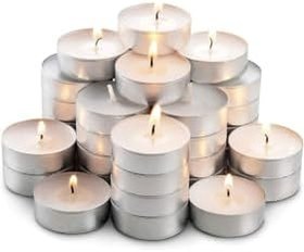 Resim TEALIGHT 50 ADET, çaydanlık mumu, beyaz, 4 saat yanma süresi 