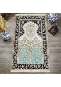 Resim Dijital Baskılı, Yıkanabilir, Yumuşak Dokulu Çocuk Ve Yetişkin Seccade S-dot-sc12 Mavi 