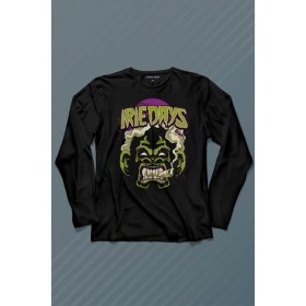 Resim Kendim Seçtim Monkey Head Days Color Renkli Maymun Animal Uzun Kollu Tişört Baskılı Çocuk T-Shirt 