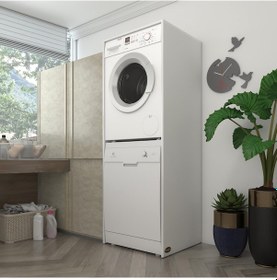 Resim Kenzlife Çamaşır-Bulaşık Makinesi Dolabı Boryamdf Byz 180 70 60 % 100 Mdf Full Mdf Banyo Kapaksız Arkalıksız Çok Renkli 