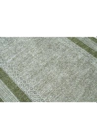 Resim Moretti Nordi Çerçeve Desenli Yıkanabilir Salon Mutfak Yolluk Yeşil Dokuma Modern Halı 