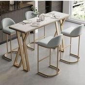 Resim Metal Modern Desta Yemek Masası 