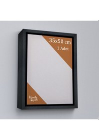 Resim Siyah Çerçeveli Tuval 35 x 50 CM Yatay & Dikey Profesyonel %100 Pamuk Boş Tablo 