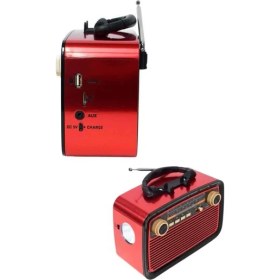 Resim Zengezur Bluetooth Hoparlör Ahşap Renk Vintage Işıklı Nostaljik Radyo Fm Ahşap Görünümlü 