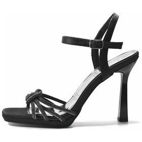 Resim Beety 418 Siyah Taşlı Abiye İnce Topuklu Kadın Ayakkabı 