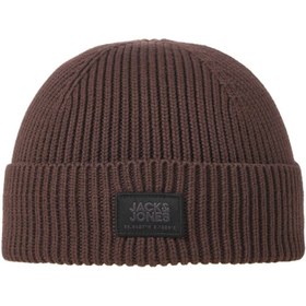 Resim Jack&Jones Erkek Minimalist Örgü Bere - Günlük Şıklık - Kahverengi / STD 