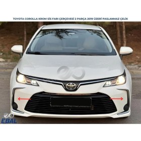 Resim Ebal Oto Toyota Corolla Krom Sis Farı Çerçevesi 2 Parça 2019 ve Üzeri Paslanmaz Çelik 