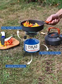 Resim Pikas İksa Devrilmez Ayaklı Portatif Kamp Ocağı,çakmak gazı hediye 