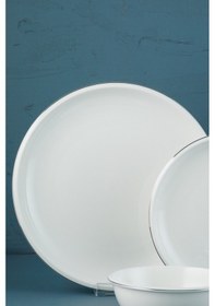 Resim Evaliza Platin Elegant 30 Parça 6 Kişilik Porselen Yemek Takımı Çok Renkli 