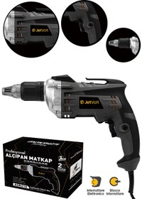 Resim JetVolt Profesyonel 90n.m Alçıpan Vidalama Tabancası 710w - Siyah 