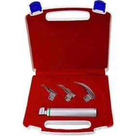 Resim Laringoskop 3 Blade Macintosh Eğri Blade 3 Bıçaklı Laringaskop Set 