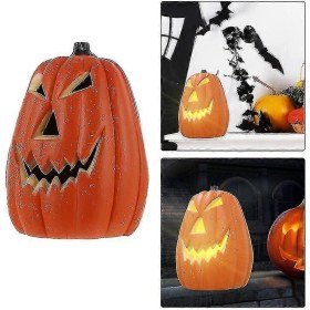 Resim Cadılar Bayramı Led Jack O Fener Kafatası Kafa Lambası Parlayan Dekoratif Lamba Turuncu Led Jack O Fenerler Cadılar Bayramı Süslemeleri 2022 Diğer 