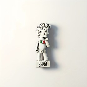 Resim 1 adet İtalyan Tarzı Reçine David Heykeli - Canlı Renklerle Manyetik Buzdolabı Dekoru, Mutfak ve Yemek Odası için Yaratıcı 3D Tasarımı, Ev veya Seyahat için Benzersiz Hediye, Buzdolabı için Manyetikler 