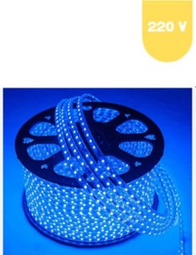 Resim 220 Volt Mavi 60 Ledli 3 Çipli Hortum Led 5 Metre Güç Kablosu Dahil 