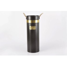 Resim Evistro Dekoratif Metal Şemsiyelik Hasır Kulplu Siyah 