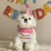 Resim Köpeğinizin Doğum Gününü Özel Hale Getirin: Evcil Hayvan Parti Malzemeleri - Küçük ve Orta Boy Köpekler İçin Doğum Günü Şapkası ve Bandana Seti, İdeal Evcil Hayvan Doğum Günü Kutlama Kiti 