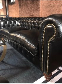 Resim 3A Mobilya Hakiki Deri Lanchester Chesterfield 