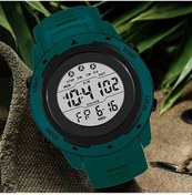 Resim Gaojunshop01 Cyan Blue Askeri Tarzı Büyük Kadranlı Dijital Spor Saati Adım Sayar Aydınlatma Diğer 
