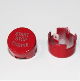 Resim BMW 5 F10 Start Stop Engine Düğme Kapağı -Kırmızı- 