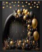 Resim PROMISEBACKDROP2 Doğum Günü, Balon Zinciri, Parti, Etkinlik, Fotoğraf Çekimi, Kumaş Arka Fon 150x200 