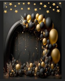 Resim PROMISEBACKDROP2 Doğum Günü, Balon Zinciri, Parti, Etkinlik, Fotoğraf Çekimi, Kumaş Arka Fon 150x200 