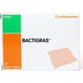 Resim Smith&Nephew Bactigras Parafinli Antiseptik Tül Sargı Yara Örtüsü 10 x 10 CM 25 Adet 