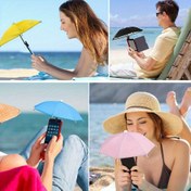 Resim 1 adet Paslanmaz Çelik Telefon Güneşlik Standı - Taşınabilir, Dış Mekan Kullanımı İçin Dayanıklı, Şık ve Güvenli Tutma Aksesuarı 