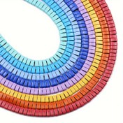 Resim 5x2mm Renkli Çok Renkli Çift Delik Düz Dikdörtgen Boncuklar, Kendin Yap Şekerleme Bilezikleri, Kolyeler, Küpeler ve Moda Aksesuarları İçin Delinmiş Delikler - Erkekler ve Kadınlar İçin El Sanatları Malzemeleri, Moda Aksesuarı|Canlı Boncuk Tasarımı|Dayanıklı Boncuk Malzemesi, Boncuk Aksesuarları 