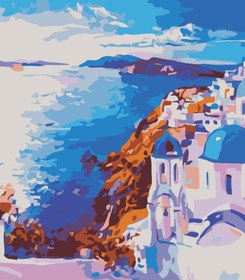 Resim Sayılarla Boyama Seti - Beyaz Evler - 60x75 