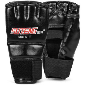 Resim Ranyeek Yetişkinler İçin Kırmızı Pu Deri Muay Thai Ve Boks Antrenman Eldiveni, Uzatmalı Bileklikli, Havalandırmalı Tasarım Kırmızı 