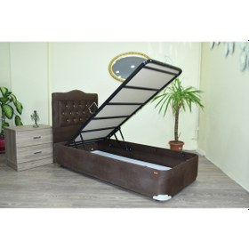 Resim Bengimobilya Baza-Başlık Tay Tüyü Kahverengi Silin Kumaş Model Dolgun Kapitone (302654139) 