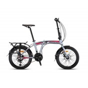 Resim Kron Fd2100 20 Jant M.disk Katlanır Bisiklet Füme-kırmızı 