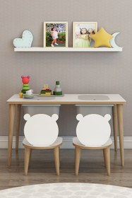 Resim moniev Çocuk Oyun Etkinlik Çalışma Masası Arkalıklı 