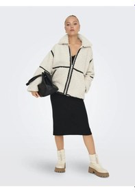 Resim Only 15322440 Onlparıs Teddy Jacket Whıte Sand Kadın Mont Beyaz 