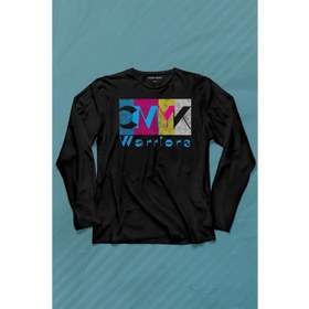 Resim Kendim Seçtim Grafiker Cmyk Savaşçısı Warrior Tasarımcı Uzun Kollu Tişört Baskılı Çocuk T-Shirt 