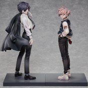 Resim Anime-Inspired Dog Model Heykeli - PVC Toplu Figür, Benzersiz Saç ve Giyim Tasarımı ile Siyah ve Beyaz Manga Karakteri, Fanlar için Mükemmel Tatil Hediyesi, Toplu Manga Eşyası | Şık Toplu | PVC İnşaat 