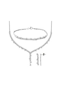 Resim Beyaz Altın Sarmaşık 14 Ayar Düğün Seti Stpj33613 