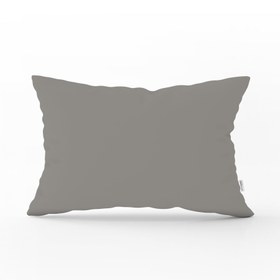 Resim Gri Dijital Baskılı Dekoratif Dikdörtgen Yastık Kırlent Kılıfı - 35 x 55 cm / Tek Yönlü Baskı / Petek 