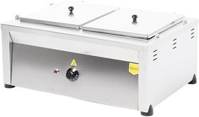 Resim Remta B18 2 Kaplı Benmari, Elektrikli, Kapaklı Gastronom Küvetler, Termostat Kontrol, Paslanmaz Çelik Gövdeli 