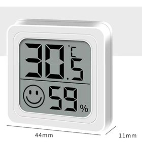 Resim Mini Sıcaklık ve Nem Ölçer Bebek Odası Termometresi 