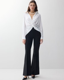 Resim ÖRME İSPANYOL PAÇA PANTOLON BLACK - BLACK / 42 