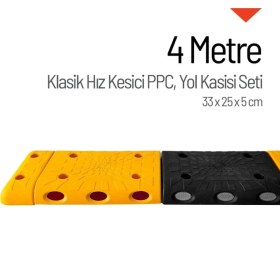 Resim İleri Trafik Klasik Hız Kesici PPC Kapaklı Set - 4 Metre 
