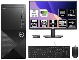 Resim Dell Vostro 3030MT i7 12700 96GB 512GB SSD RTX5050/8GB W11P Masaüstü Bilgisayar + 23.8" Monitör 