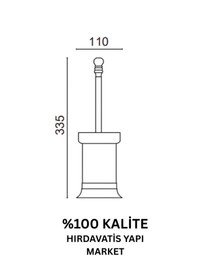 Resim Çelik Banyo Paslanmaz Pirinç Ottoman Set Üstü Klozet Fırçası 