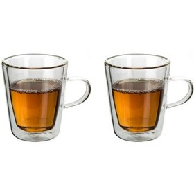 Resim Ultraform Cıft Cidarlı 2'Li Cam Kahve Fincanı 100 Ml 