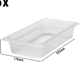 Resim Polipropilen GN Küvet 1/3 - Yarı Saydam - Yükseklik: 65 mm | CAMBRO - (6 adet) 