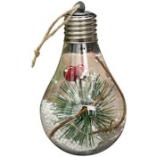 Resim Dofolink Led Işıklı Şeffaf Noel Topu, Pet Malzeme Noel Ağacı Süsü, Ev Ofis Dekorasyonu Hediyelik 
